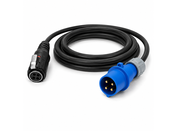 Strømkabel, 2m, CEE 230V 3-fas, 16A LP24 4-pin hunn, 4x2.5mm2 