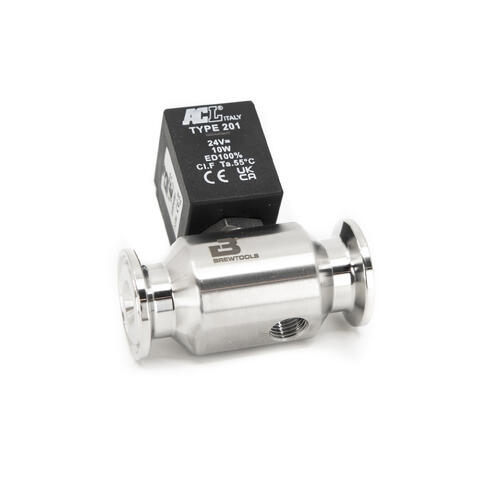 Magnetventil, TC34mm+M12, NC, DC24V &#216;4.5 0-3 bar, &#216;4.5mm hull&#229;pning, med M12