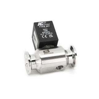 Magnetventil, TC34mm+M12, NC, DC24V &#216;4.5 0-3 bar, &#216;4.5mm hull&#229;pning, med M12