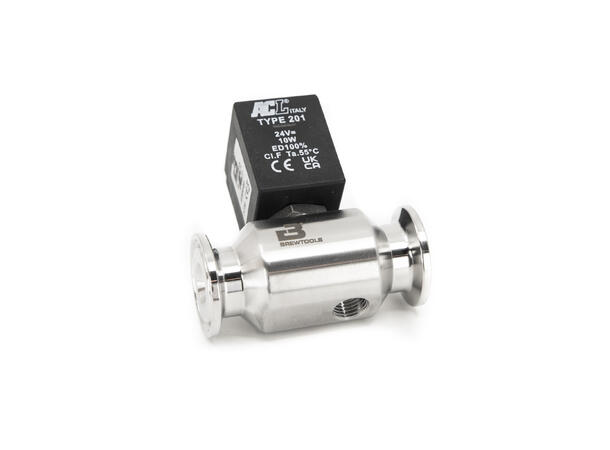 Magnetventil, TC34mm+M12, NC, DC24V Ø4.5 0-3 bar, Ø4.5mm hullåpning, med M12 