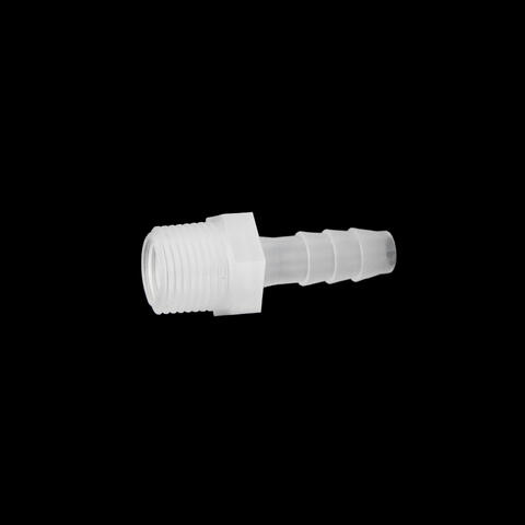 Slangenippel-adapter, 3/8&quot; NPT to 10mm PP, semi-transparent