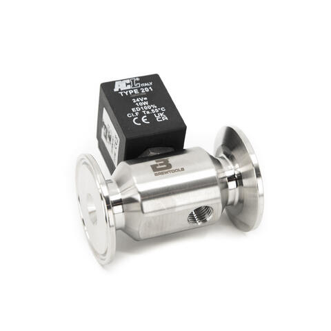 Magnetventil, TC1.5&quot;+M12, NC, DC24V &#216;4.5 0-3 bar, &#216;4.5mm hull&#229;pning, med M12