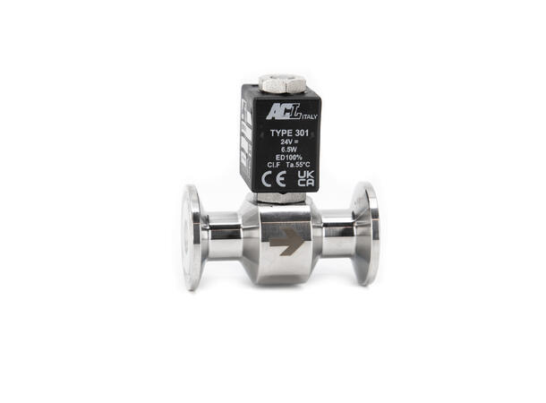 Magnetventil, TC34mm, NC, DC24V Ø2.0 0-3 bar, 2.0mm hullåpning 