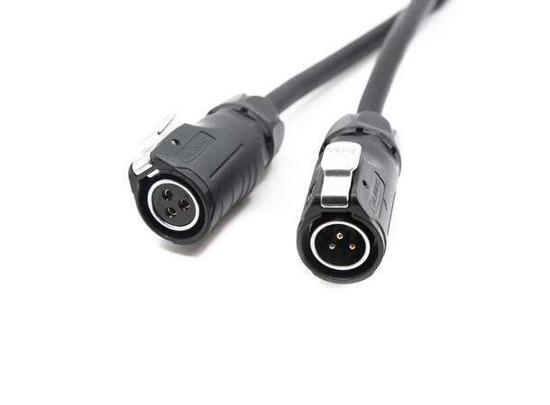 Strømkabel, 10A, LP20-3-pin, 5m LP20 3-pin hann+hunn, 3x1.5mm2 