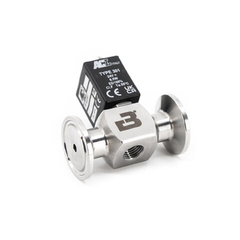 Magnetventil, TC34mm+M12, NC, DC24V &#216;2.0 0-3 bar, 2.0mm hull&#229;pning, med M12