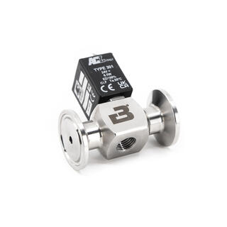 Magnetventil, TC34mm+M12, NC, DC24V &#216;2.0 0-3 bar, 2.0mm hull&#229;pning, med M12