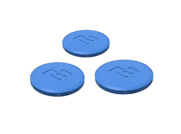TC Caps, 3", 3-pack Blå silikon 