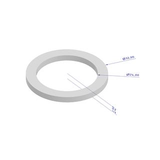 Pakning, 32x24x2.5mm, 2 stk Til TC34mm sveisefri flens