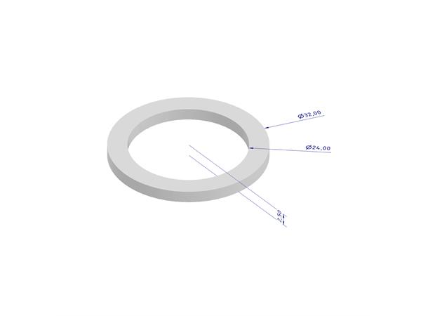 Pakning, 32x24x2.5mm, 2 stk Til TC34mm sveisefri flens 