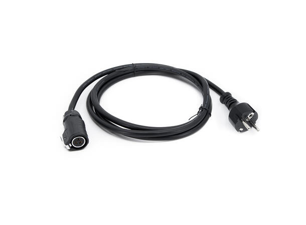 Strømkabel, 10A, 2m, Schuko LP20 3-pin hunn, 3x1.5mm2 