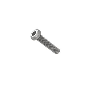 Bolt, M6x30mm, Button head, Hex 4mm SS304, gjengelengde 30mm