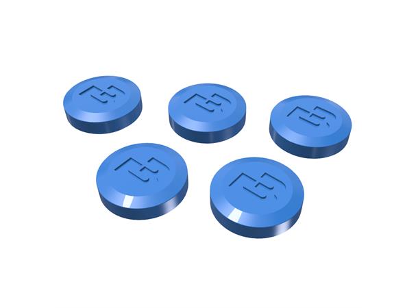 TC Caps, 34mm, 5-pack Blå silikon 