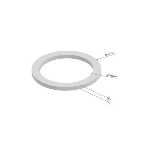 Pakning, 38x49x3mm, 2 stk Til 1.5&quot; Sveisefri flens
