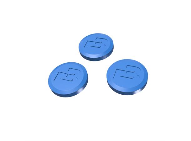TC Caps, 1.5", 3-pack Blå silikon 