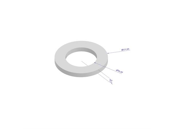 Pakning, 27x16x2.5mm, 2 stk Til Glykolkjøler-fittings 