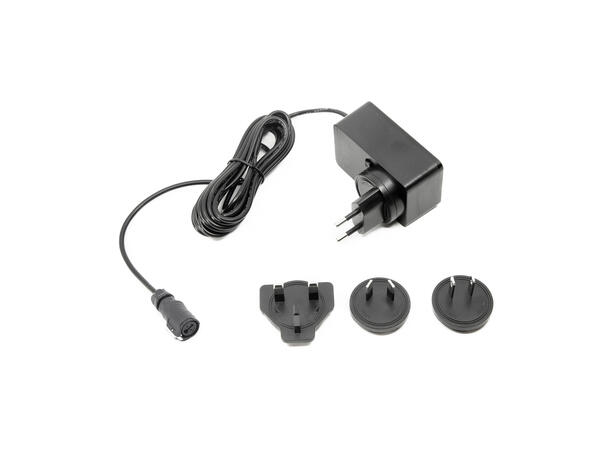 Strømforsyning, 24V 40W, LP12-2-pin 110-240V, Globale adaptere inkludert 